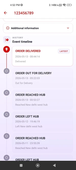 ST Courier Tracking Screenshot 2
