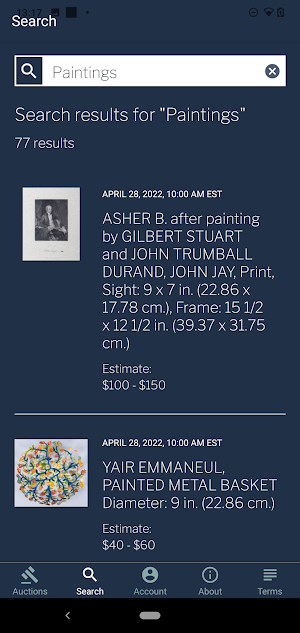 Potomack Company Live Bidding Screenshot 3