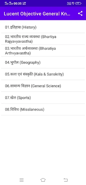 Lucent Objective  General Knowledge Book Hindi Screenshot 0