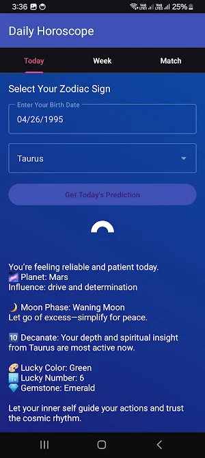 Daily Horoscope Screenshot 1