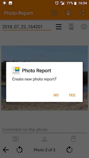 Photo Report in pdf - creation and sending Screenshot 0