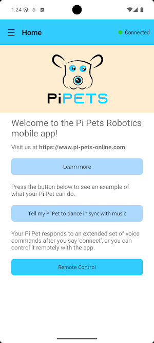 Pi Pets Robotics Mobile App Screenshot 0
