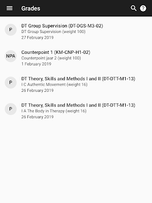 My Codarts Student Screenshot 2