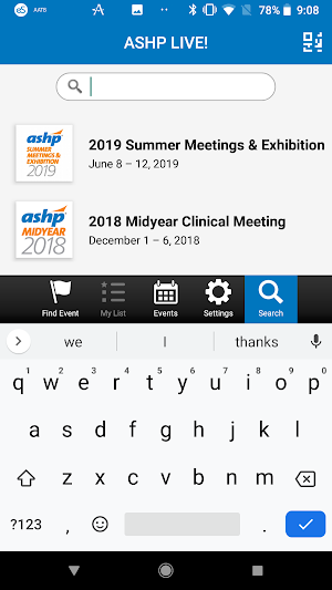 ASHP LIVE! Screenshot 1