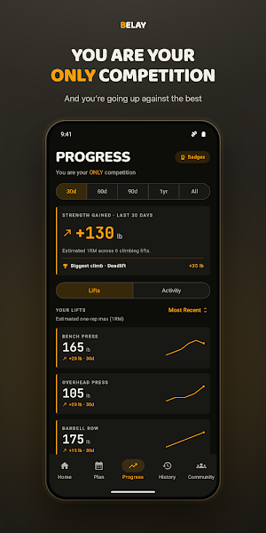 Belay: Strength Tracker Screenshot 0