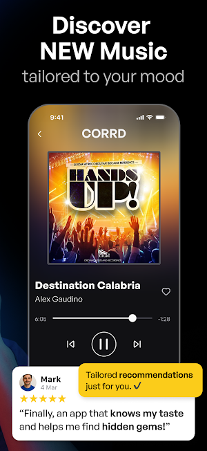 CORRD - Music Playlist by Mood Screenshot 1