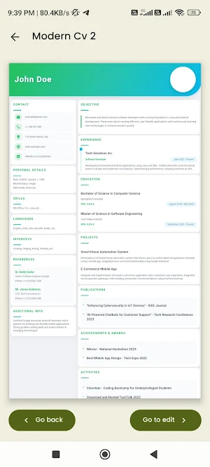 Resume Maker Screenshot 3