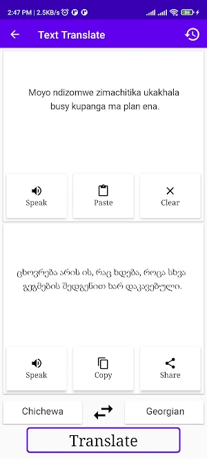 Chichewa Georgian Translator Screenshot 1