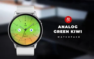 Analog Green Kiwi Watch Face Screenshot 0