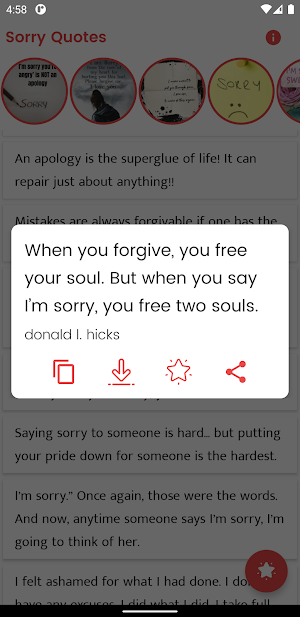 Sorry Quotes and Sayings Screenshot 0