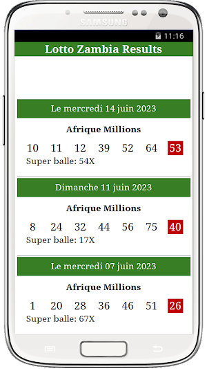 Lotto Zambia Results Screenshot 3