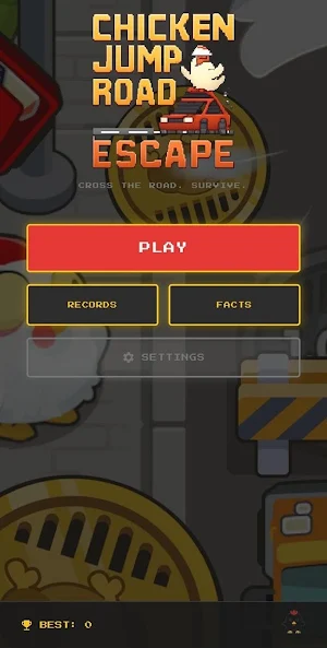 Chicken Jump Road Escape Screenshot 1