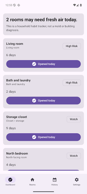 Window Opened Dates Screenshot 3