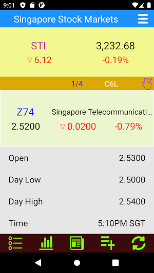 Stocks: Singapore Stock Market Screenshot 0