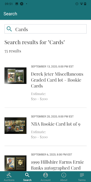 Gem-Mint Auctions Live Bidding Screenshot 2