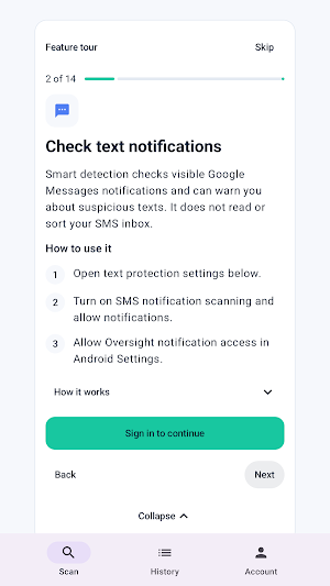 Oversight: Scam Detection Screenshot 2