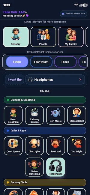 Talki Kids AAC+ Screenshot 1