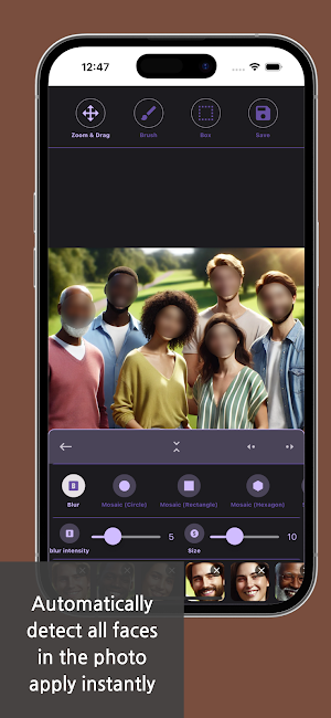 Blur & Mosaic - Auto Face Screenshot 0