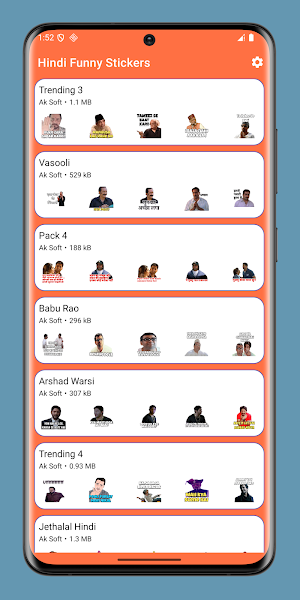 Hindi Funny Stickers Screenshot 2