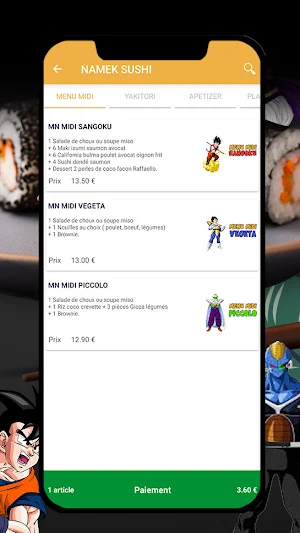 NAMEK SUSHI Screenshot 3