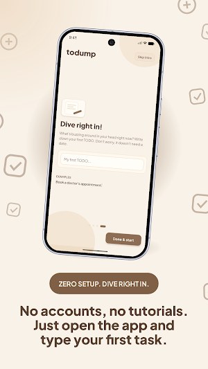 todump: Brain Dump & Reminders Screenshot 1