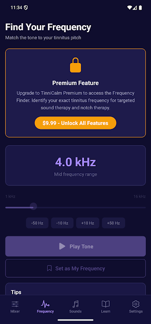 TinniCalm: Tinnitus Relief Screenshot 1