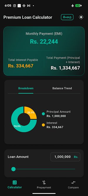 Loan Calculator Sri Lanka Screenshot 0