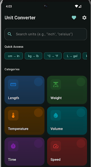 Universal Unit Converter Screenshot 0