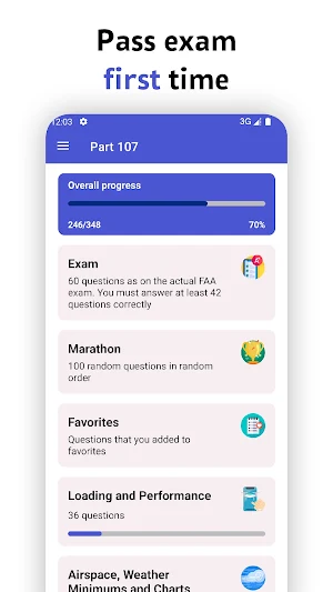 Part 107 practice test prep Screenshot 0
