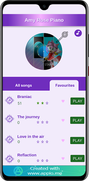Amy Rose Piano Screenshot 2