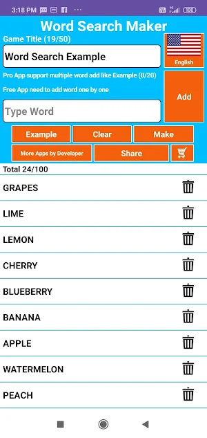 Word Search Maker Screenshot 1