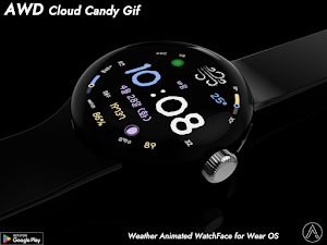 AWD Cloud Candy Gif Watchface Screenshot 3