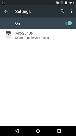 Sharp Print Service Plugin Screenshot 1