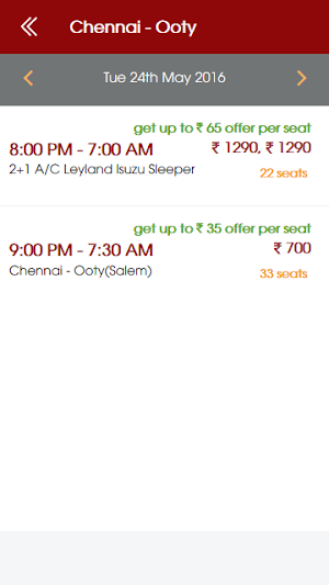 YBM Travels - Bus Tickets Screenshot 1