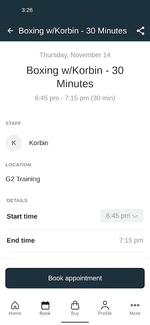 G2 Training Screenshot 2