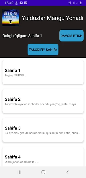 Yulduzlar Mangu Yonadi Screenshot 3
