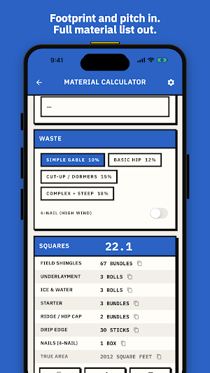 Plumb Roof PRO: Roofing Calc Screenshot 2