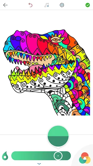 Adult Dinosaur Coloring Pages Screenshot 2