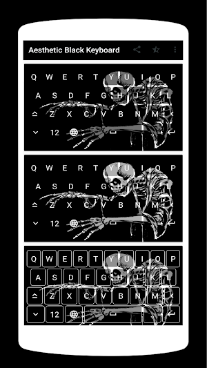 Aesthetic Black Keyboard Theme Screenshot 1