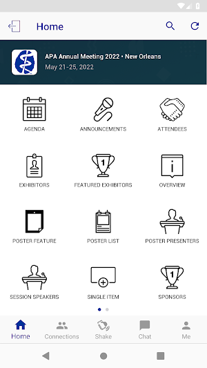 APA Meetings Screenshot 2