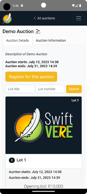 SwiftVERE Screenshot 2