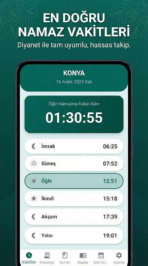 Ezan Vakti 2026: Namaz , Kuran Screenshot 0