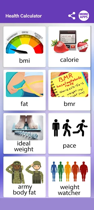 Fitness & Health Calculator Screenshot 1