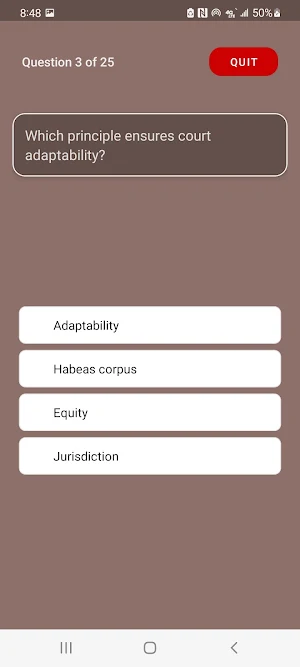 Law Quiz Screenshot 2