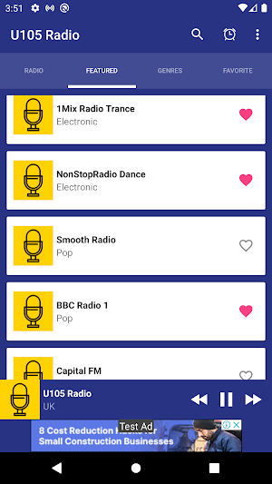 U105 Radio Station Player UK Screenshot 1