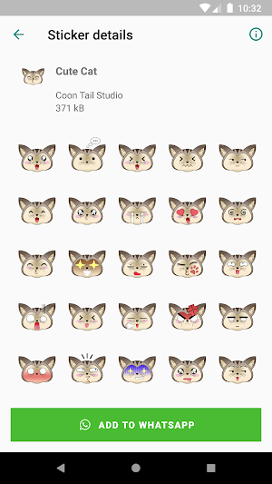 Cute Fox and Cat Stickers - WA Screenshot 1