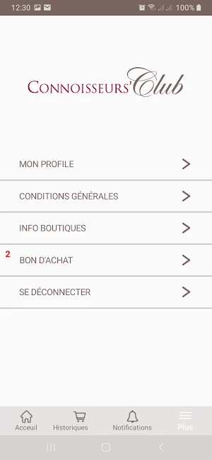 Le Connoisseur Club Fidelity Screenshot 2