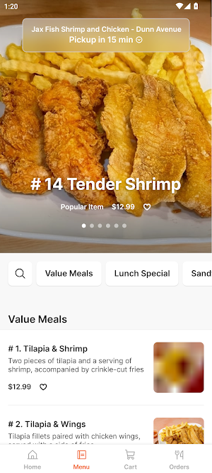 Jax Fish Shrimp and Chicken Screenshot 1