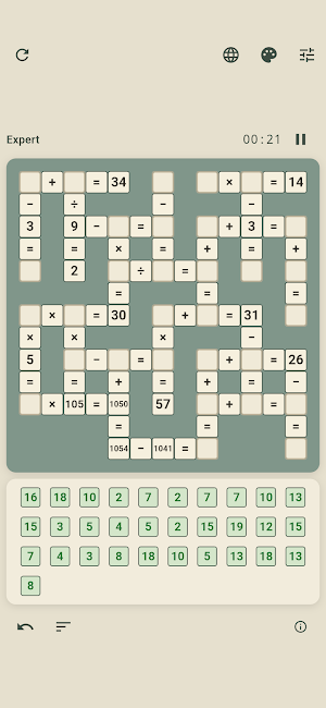 Cross Math Logic Number Puzzle Screenshot 2