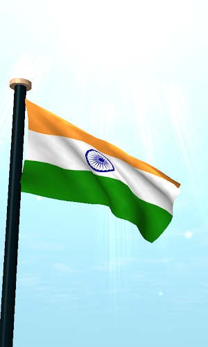 India Flag 3D Free Wallpaper Screenshot 1
